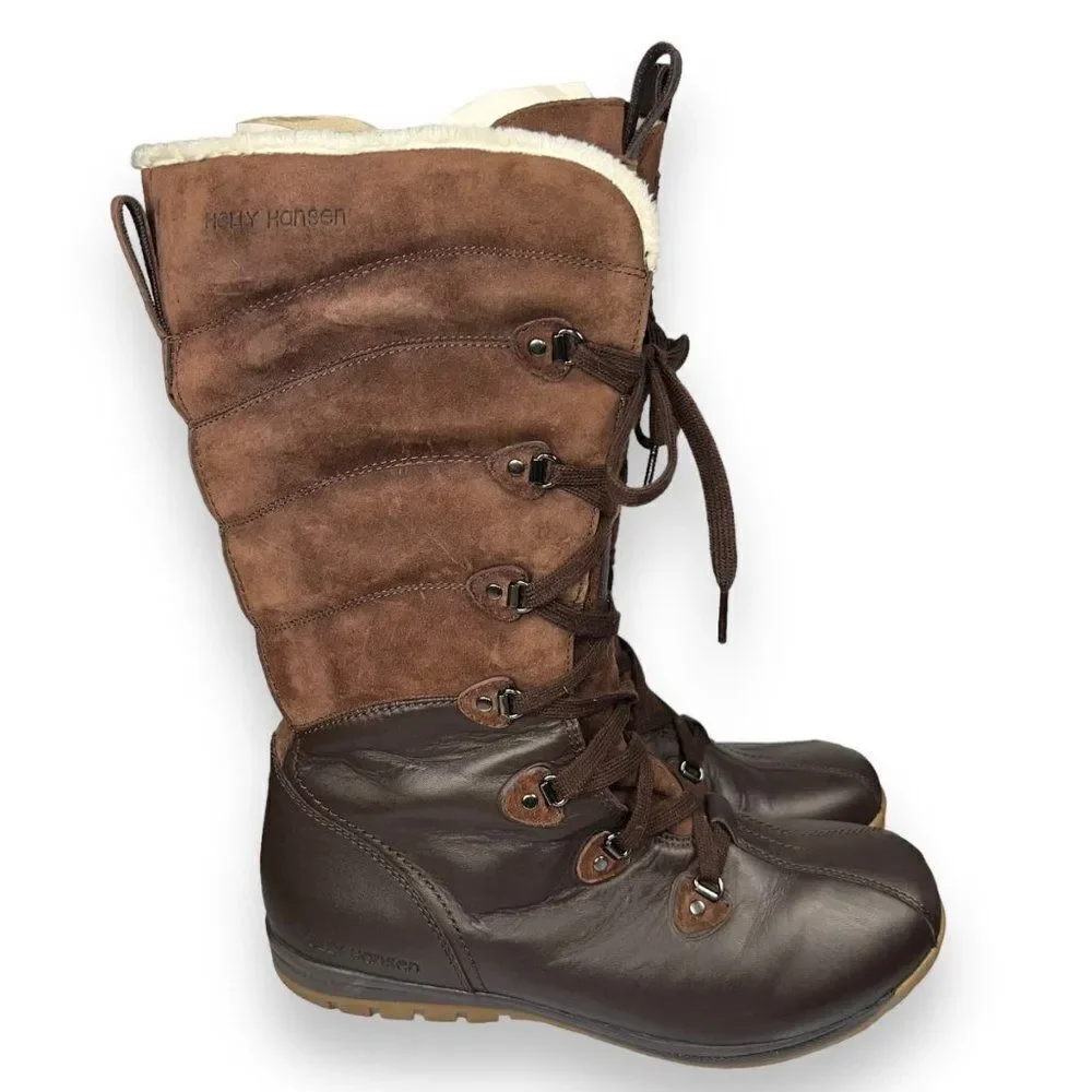 Helly Hansen Skuld 4 Winter Waterproof Boots Brown Women's 9.5‎